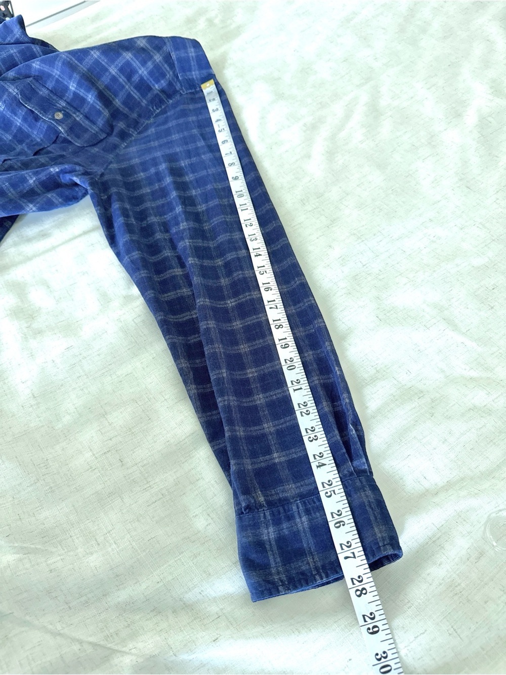 Johnnie-O Shearer Corduroy Button-Down Shirt Blue Plaid Size XXL NWT - Picture 16 of 16